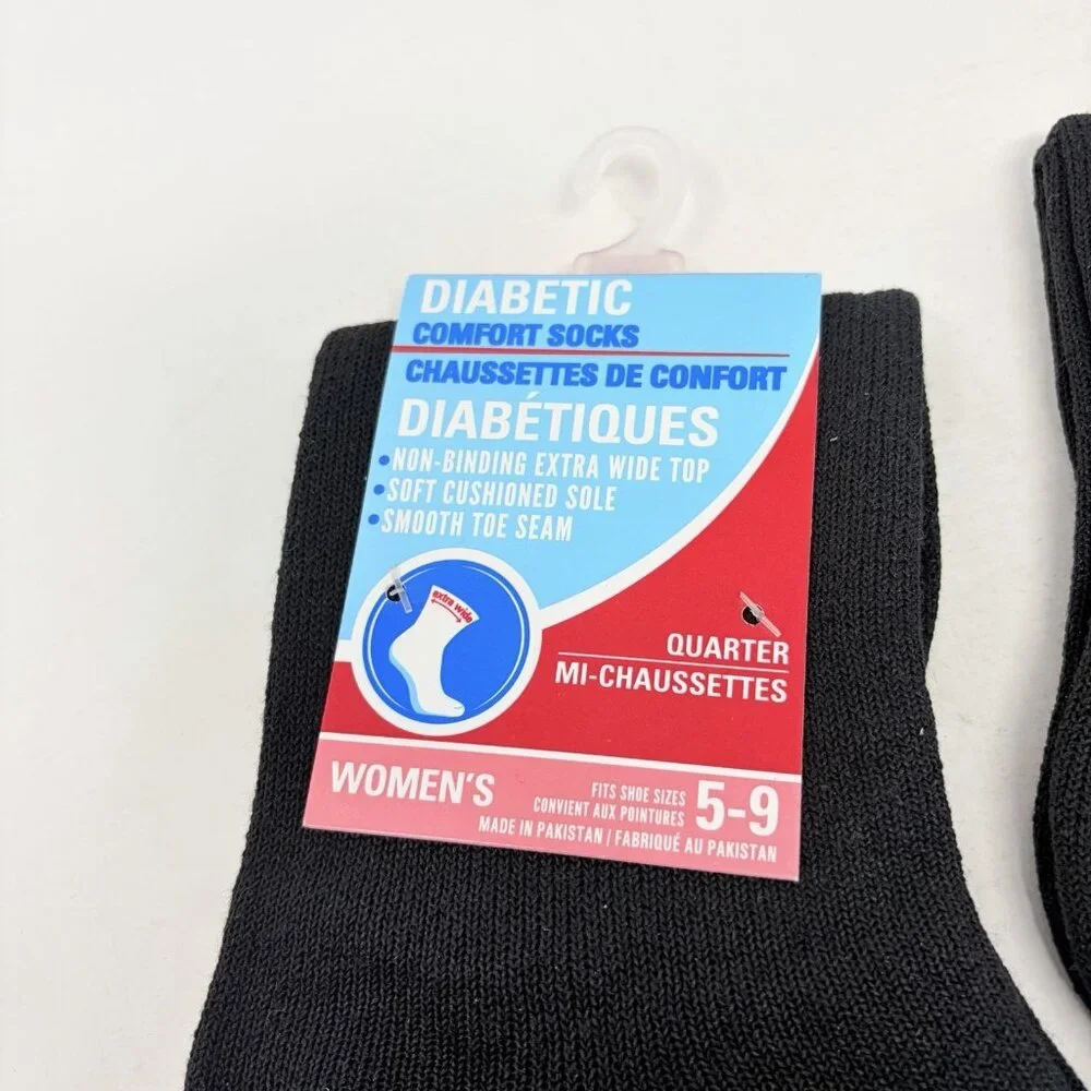 Diabetic Socks for Women 2 Pack Non-Binding Cushioned Sole Shoe Size 5-9‎ 2249